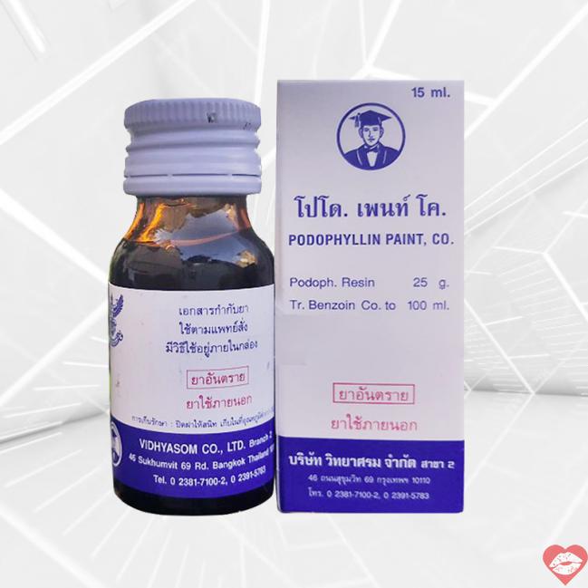 Giá sỉ Thuốc Podophyllin 25 Thái Lan chữa trị sùi mào gà tại nhà cho nam nữ hàng mới về 