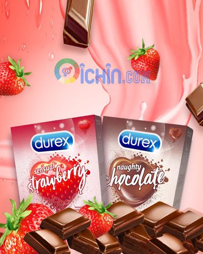 Bao cao su Durex Chocolate Strawberry ngọt ngào mùi thơm êm dịu