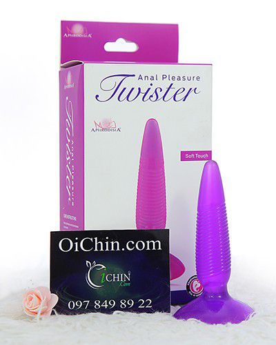 Đồ chơi hậu môn Twister Anal silicone mềm mại nhiều vân êm ái