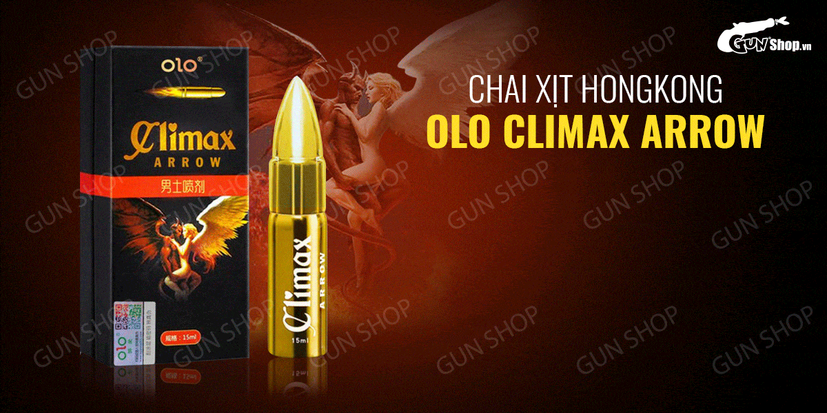Chai xịt kéo dài OLO Climax Arrow 15ml Lidocain mạnh mẽ Chai xịt kéo dài OLO Climax Arrow 15ml Lidocain mạnh mẽ