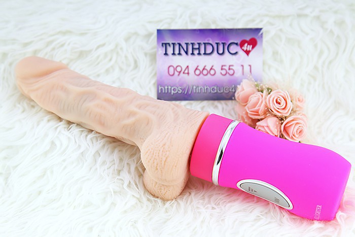 Dương vật giả Ailighter rung thụt tỏa nhiệt giống thật pin sạc