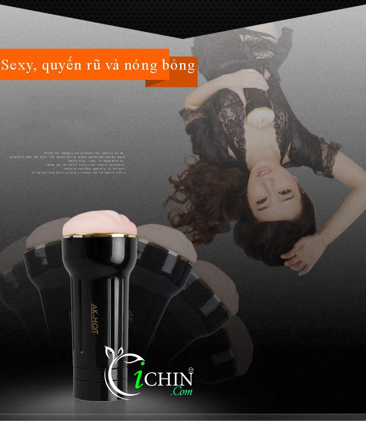 AK HOT Âm đạo giả mềm mịn rung siêu sướng ABS Silicone