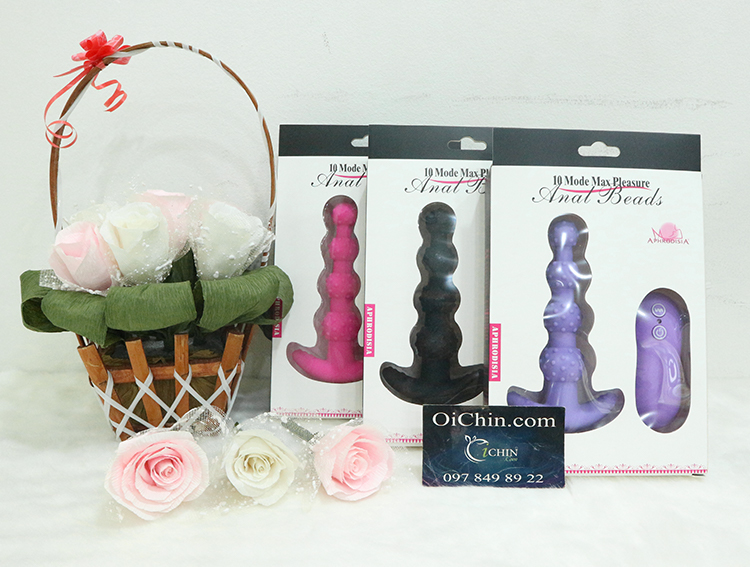 Đồ chơi hậu môn Anal Beads rung 10 chế độ cao cấp 3 màu