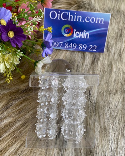 Bộ 2 bao hở đầu gai bi silicon tăng kích thước kéo dài quan hệ bền lâu