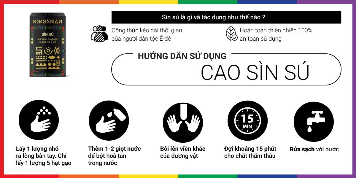 Bột sìn sú Kingsman kéo dài quan hệ gói 0.5gr thảo dược