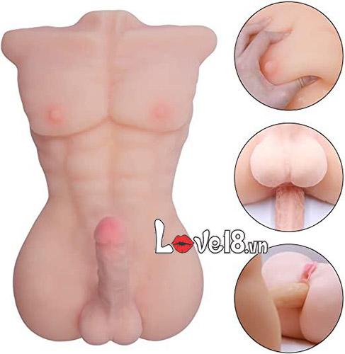 Búp bê silicon bán thân nam cơ bắp 6 múi dương vật to chuẩn