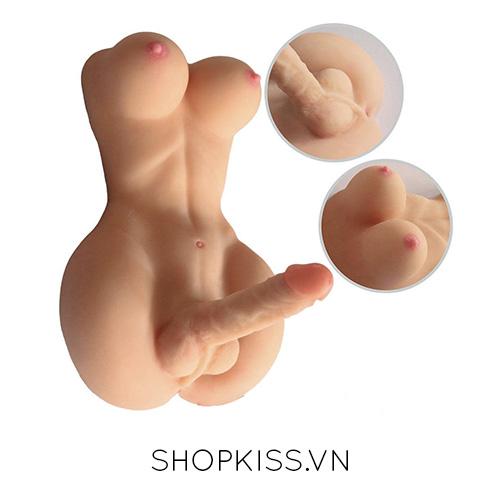 Búp bê tình dục bán thân Les LadyMan sextoy đồng tính nữ