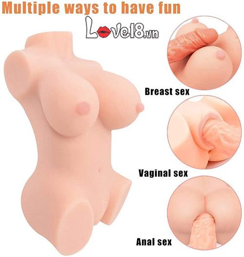 Búp bê tình dục bán thân silicon cao cấp nhỏ gọn 22cm thỏa mãn nam