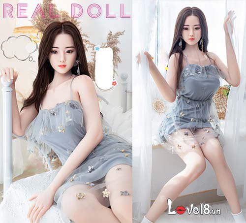 Búp bê tình dục silicone bạch kim 1m58 tóc cấy thật