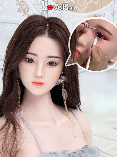 Búp bê tình dục silicone bạch kim 1m58 tóc cấy thật