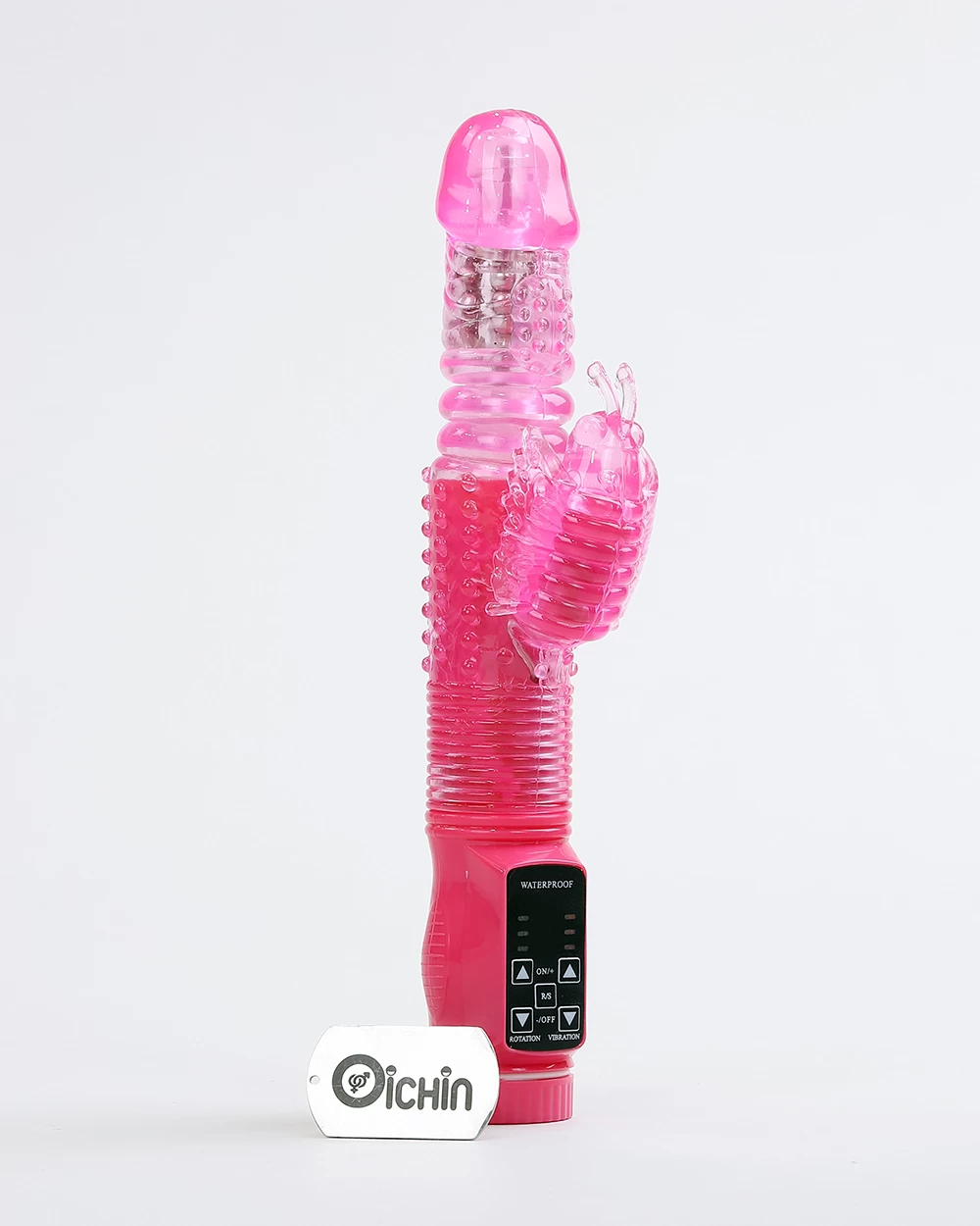 Butterfly gai mềm rung xoay thụt silicone y tế