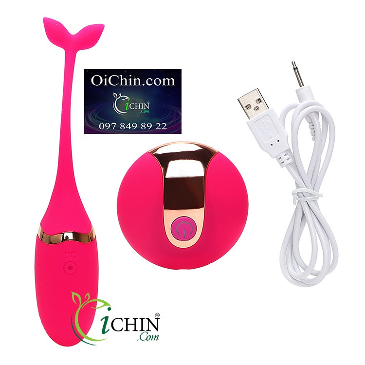 Cá heo rung 10 chế độ điều khiển từ xa silicon ABS pin sạc tiện lợi