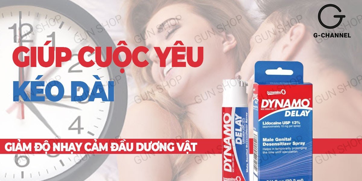 Chai xịt Mỹ Dynamo Delay kéo dài thời gian quan hệ hiệu quả