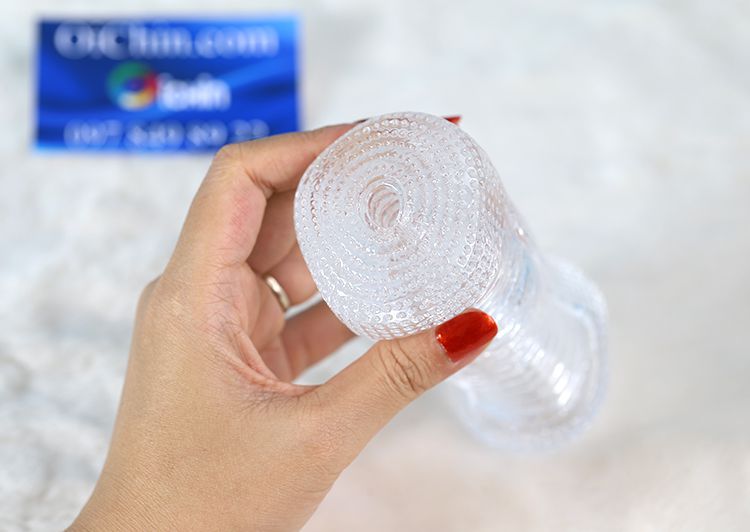 Cốc thủ dâm trong suốt 2 đầu silicone y tế nhỏ gọn