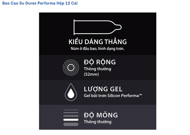 Bao cao su Durex siêu mỏng kéo dài thời gian bôi trơn cảm giác thật