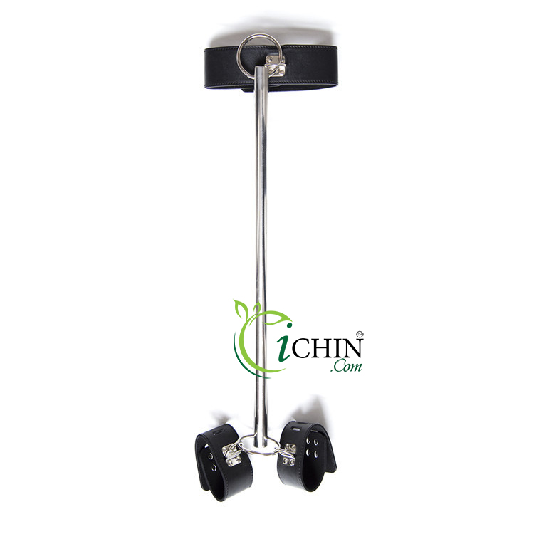 Đồ chơi bạo dâm BDSM còng tay xích cổ da mềm inox bền