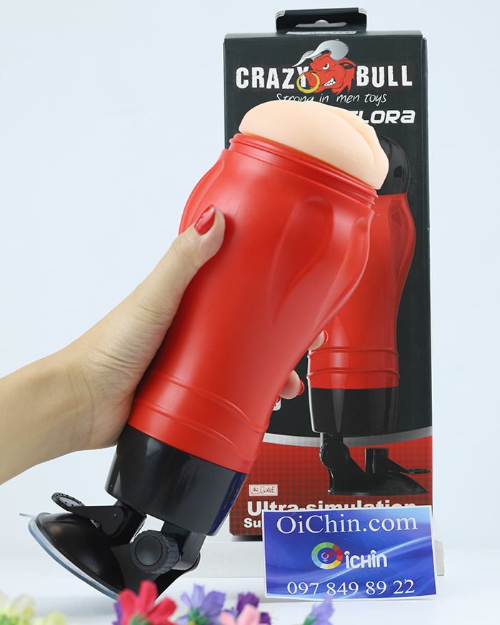 Âm đạo giả Crazy Bull hít tường 10 chế độ rung kích thích cực đã
