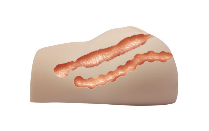 Crazy Bull silicon 2 lỗ âm đạo hậu môn rung đôi pin 3 AA tiện lợi