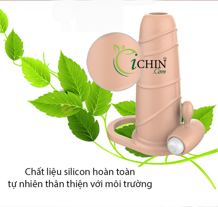 Bao cao su đôn dên hở đầu có quai đeo rung kích thích mạnh mẽ kéo dài quan hệ