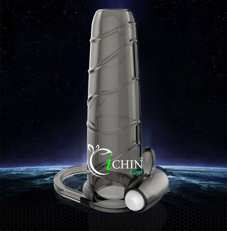 Bao cao su đôn dên hở đầu có quai đeo rung kích thích mạnh mẽ kéo dài quan hệ