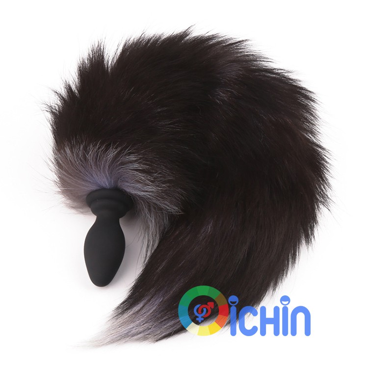 Đuôi cáo cosplay rung silicon lông mềm kích thích hậu môn hấp dẫn