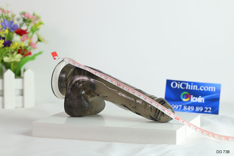 Dương vật giả silicone đen mềm mịn gắn tường size nhỏ