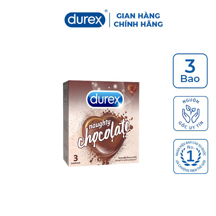 Bao cao su Durex Chocolate Strawberry mùi thơm ngọt ngào mềm mượt