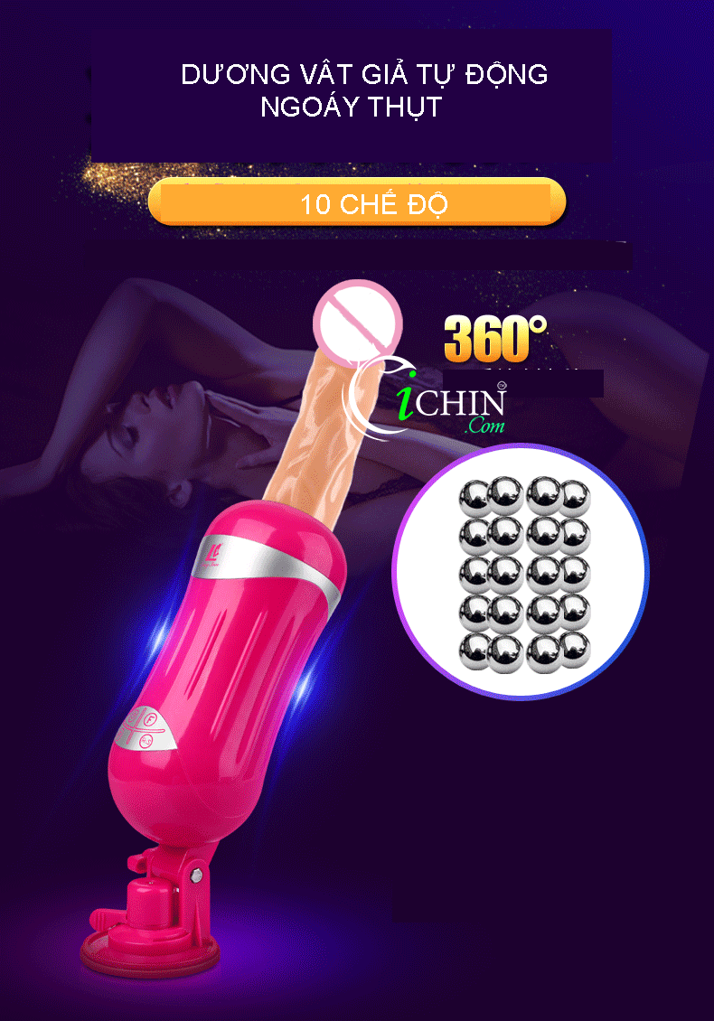 EasyLove HighTech dương vật giả gắn tường 10 chế độ thụt xoay