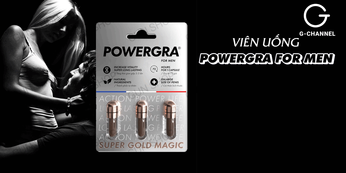 Viên uống tăng kích thước Powergra For Men kéo dài thời gian quan hệ