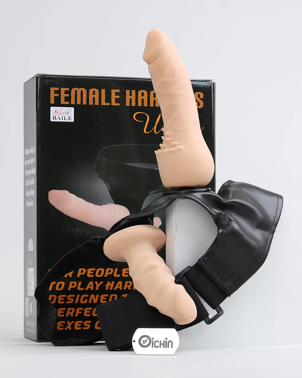FEMALE HARNESS dương vật giả đôi đầu cho Les massage cực sướng