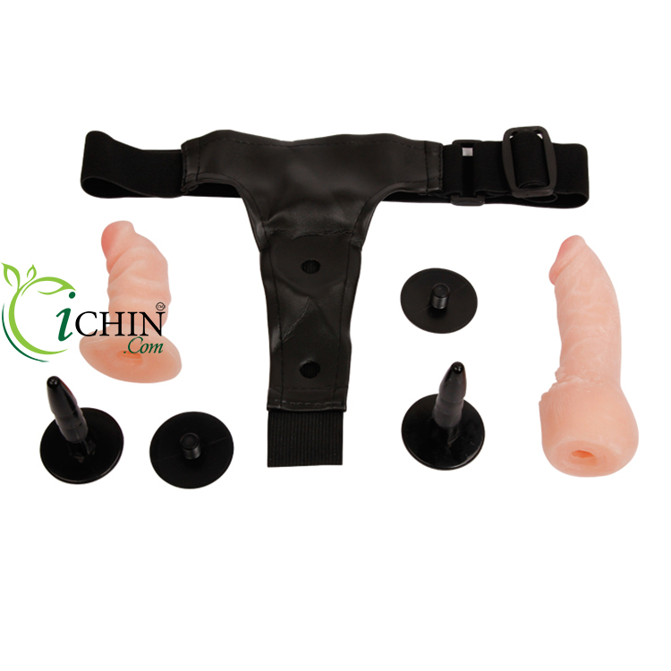 FEMALE HARNESS dương vật giả đôi đầu cho Les massage cực sướng