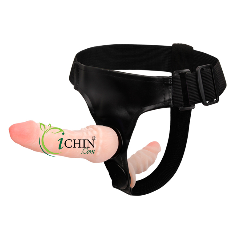 FEMALE HARNESS dương vật giả đôi đầu cho Les massage cực sướng