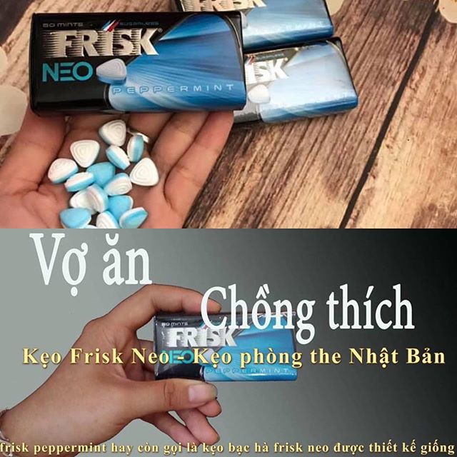 Kẹo ngậm BJ Frisk Neo bạc hà phòng the Nhật bản hương thơm dễ chịu Kẹo ngậm BJ Frisk Neo bạc hà phòng the Nhật bản hương thơm dễ chịu