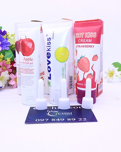 Gel bôi trơn cao cấp Hot Kiss 100ml hương chery dịu nhẹ làm ấm cơ thể