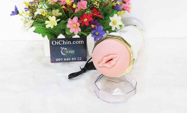 Âm đạo giả HX gắn tường rung có âm thanh rên gợi tình cao cấp