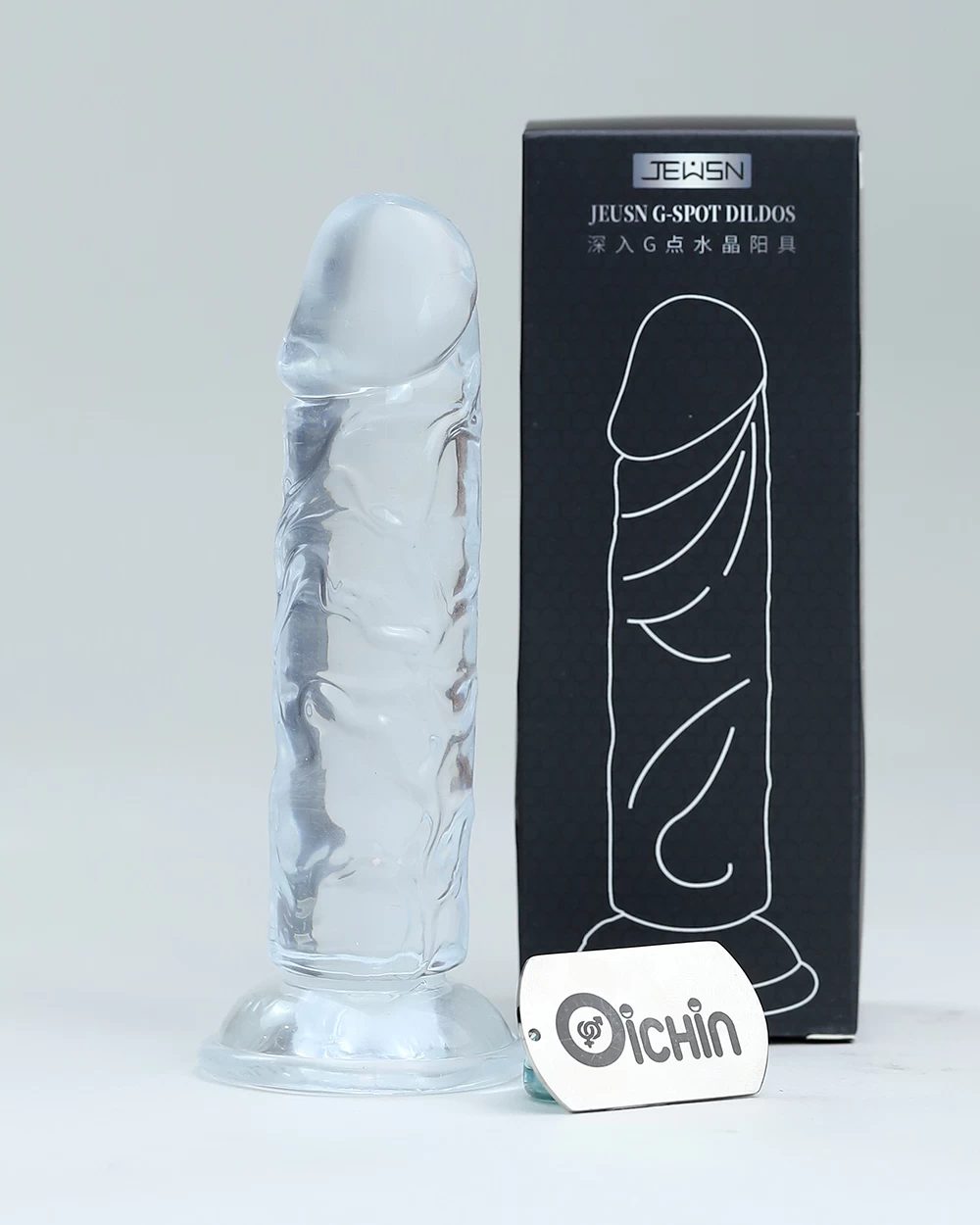 Dương vật giả Jeusn G-Spot Dildos silicone trong suốt gắn tường Dương vật giả Jeusn G-Spot Dildos silicone trong suốt gắn tường