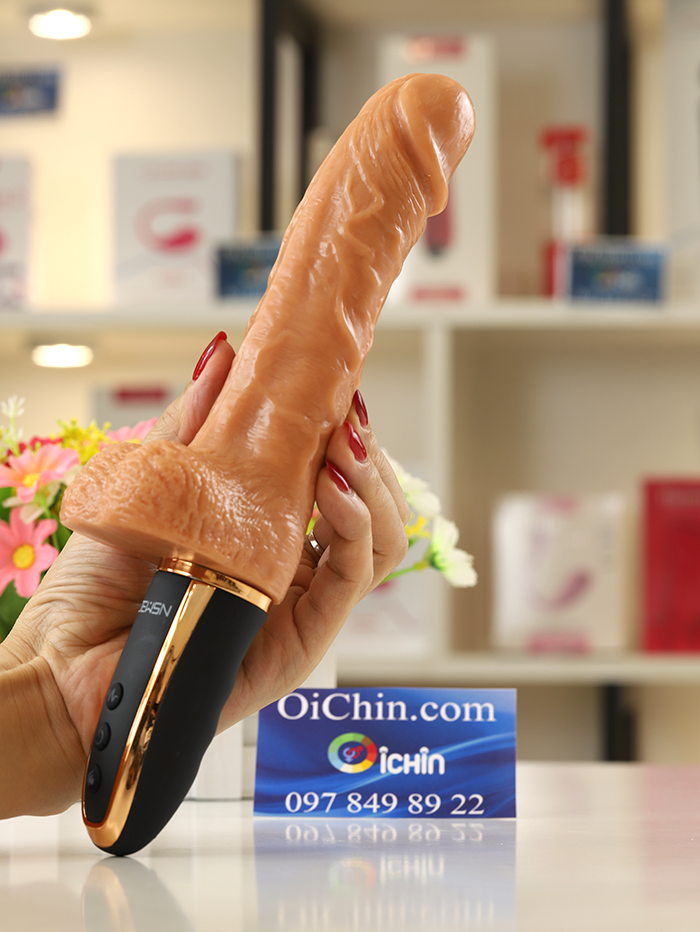 JEUSN dương vật giả cầm tay rung thụt tỏa nhiệt mềm mại cao cấp silicone