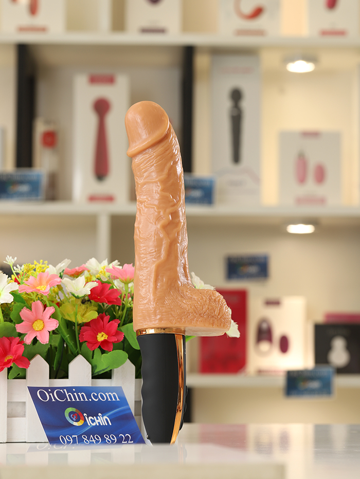 JEUSN dương vật giả cầm tay rung thụt tỏa nhiệt mềm mại cao cấp silicone