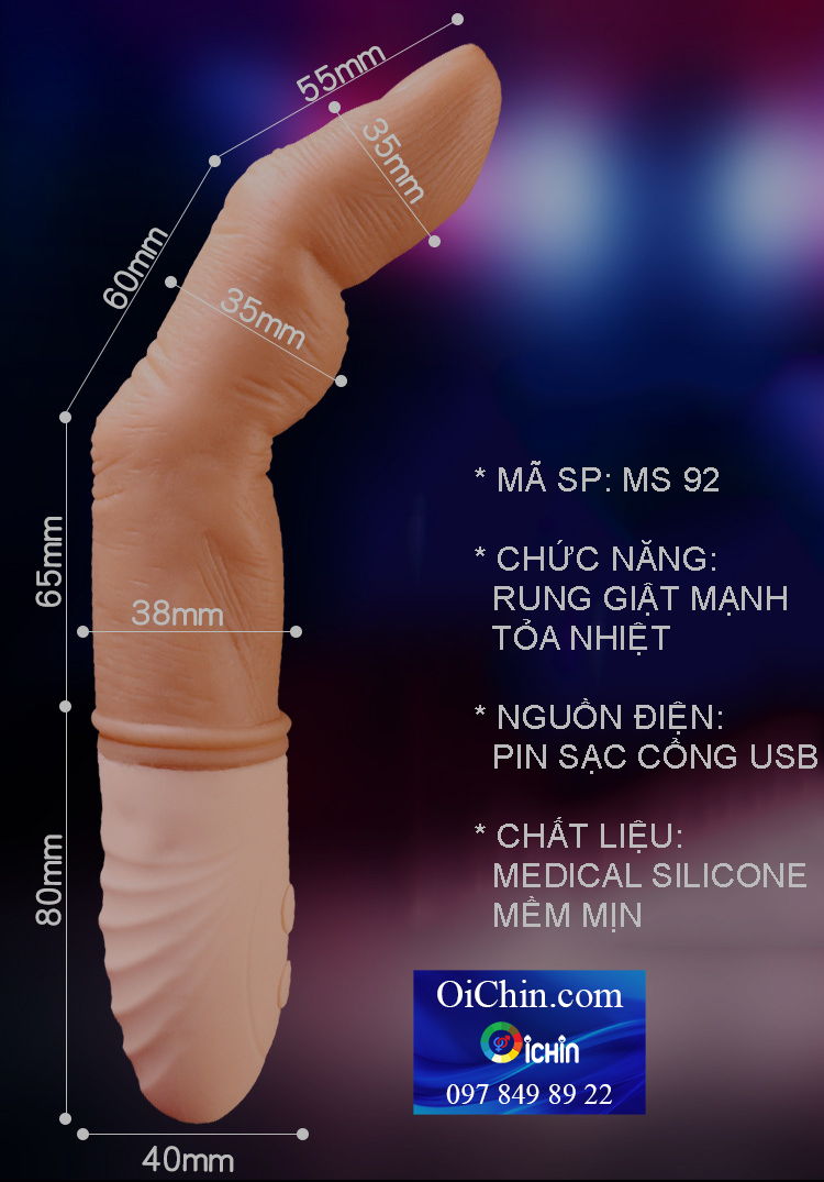 Ngón tay rung JIUAI tỏa nhiệt nóng như thật sạc USB tiện lợi