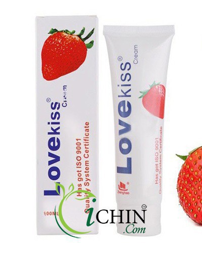 Gel bôi trơn Love Kiss 100ml hương dâu tự nhiên tăng trơn mượt