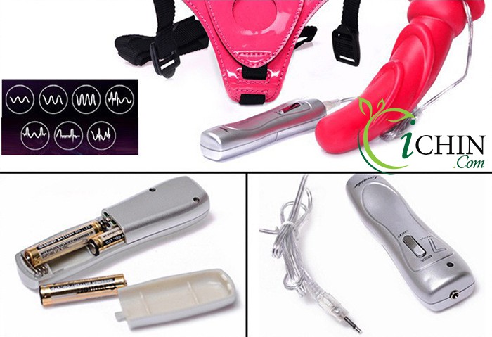 Dương vật giả có dây đeo Loveaider V7 rung 7 chế độ silicon y tế Dương vật giả có dây đeo Loveaider V7 rung 7 chế độ silicon y tế