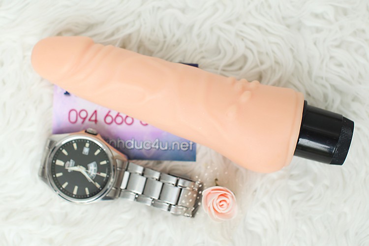 Lovetoy 8 Inch Real Feel Silicone Siêu Mềm Rung Mạnh Mẽ