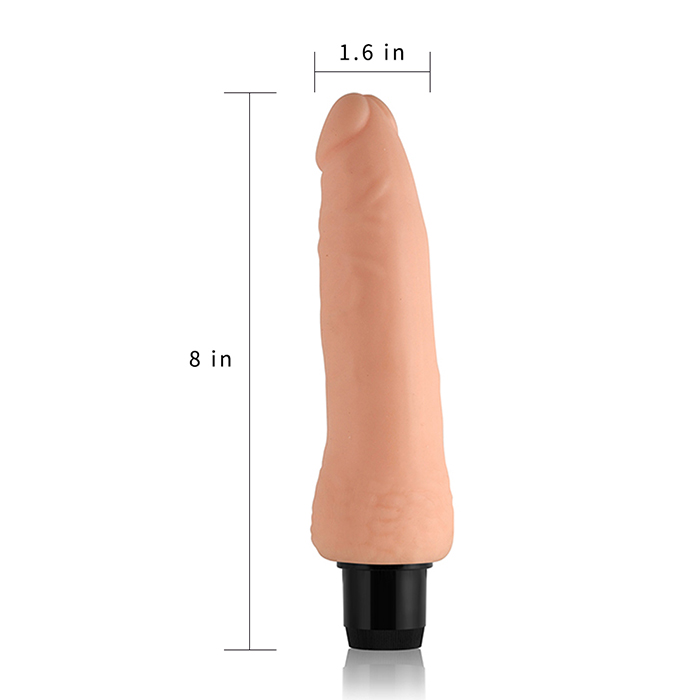 Lovetoy 8 Inch Real Feel Silicone Siêu Mềm Rung Mạnh Mẽ