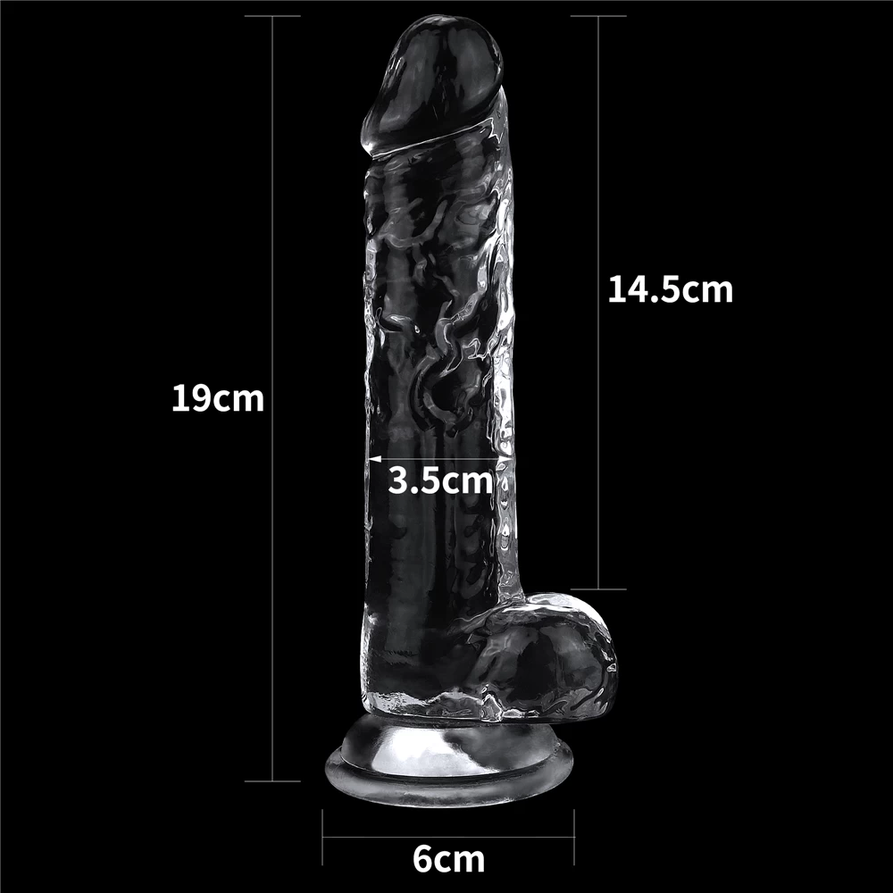 Lovetoy Flawless Clear 7.5 inch dương vật giả silicone trong suốt an toàn