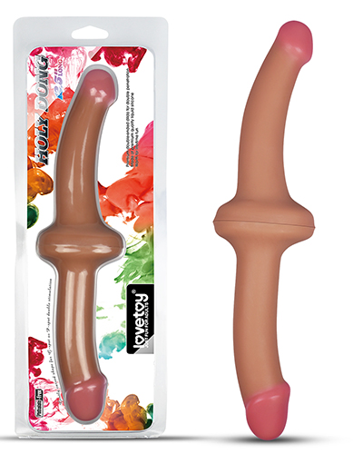 Lovetoy Holy Dong hai đầu silicon mềm mại cho lesbian thỏa mãn