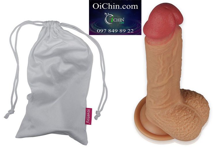 Lovetoy Natural 8.5 inch dương vật giả silicone hít tường mềm mịn chuẩn y tế