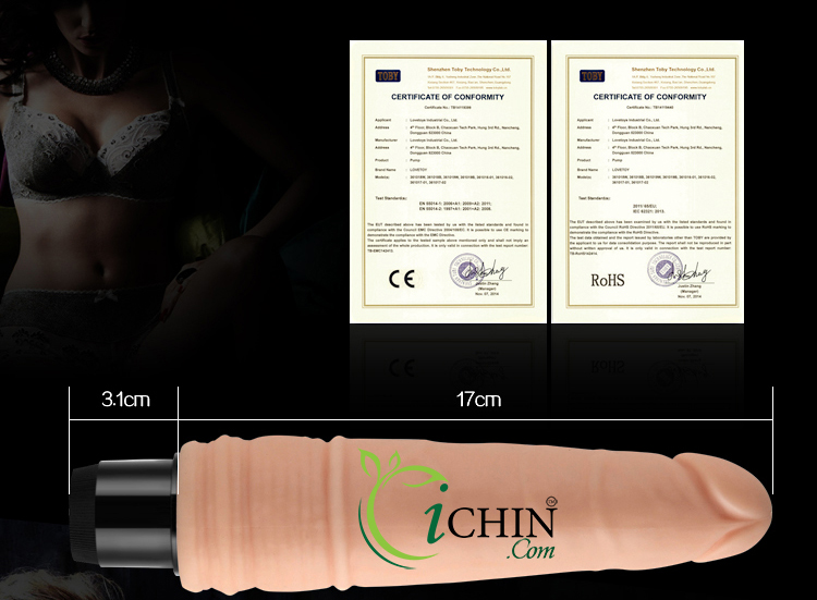 Dương vật giả Lovetoy Realfeel 7.5 inch mềm rung cực mạnh