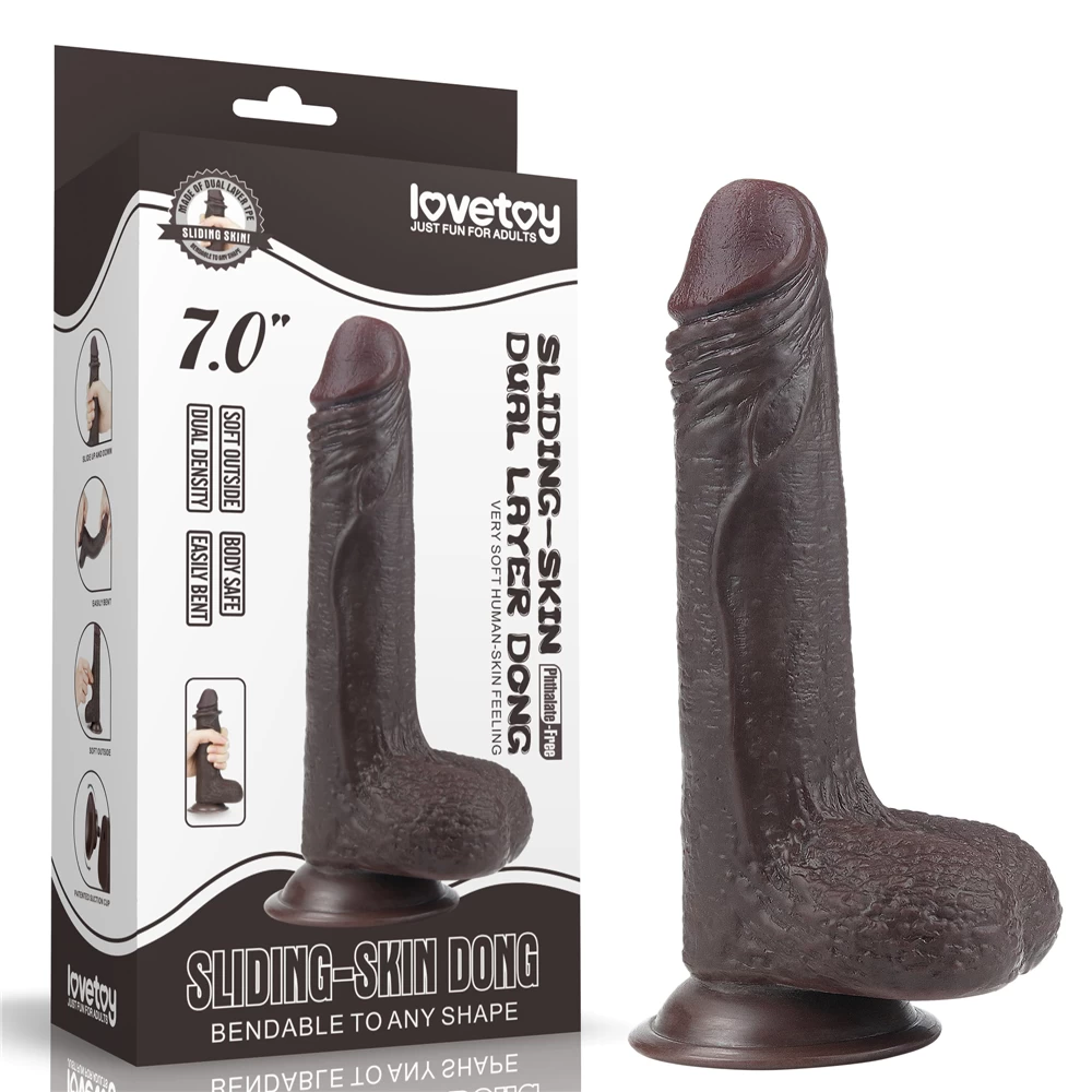 Dương vật Lovetoy Sliding Skin 7 inch 2 lớp siêu thật