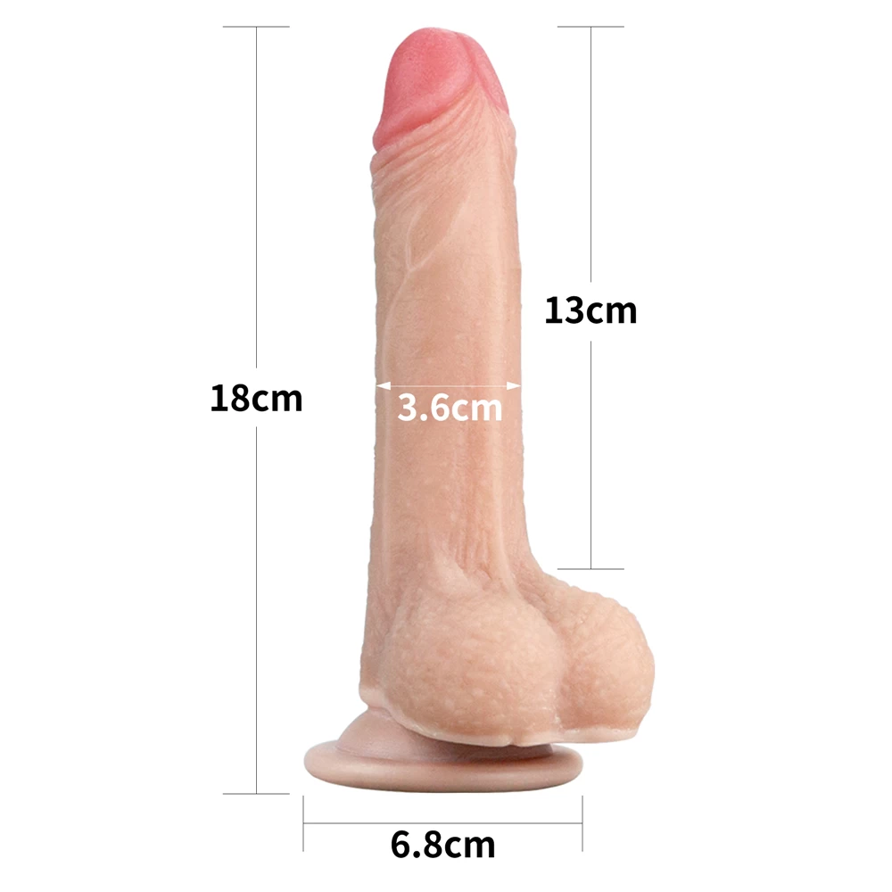 Lovetoy Sliding-Skin 7 inch gắn tường 2 lớp da siêu mềm mịn TPE chất lượng