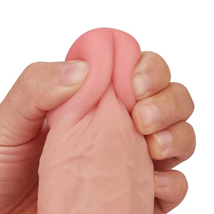 Lovetoy Sliding-Skin dong 9.5 inch 2 lớp tuột da gắn tường mềm